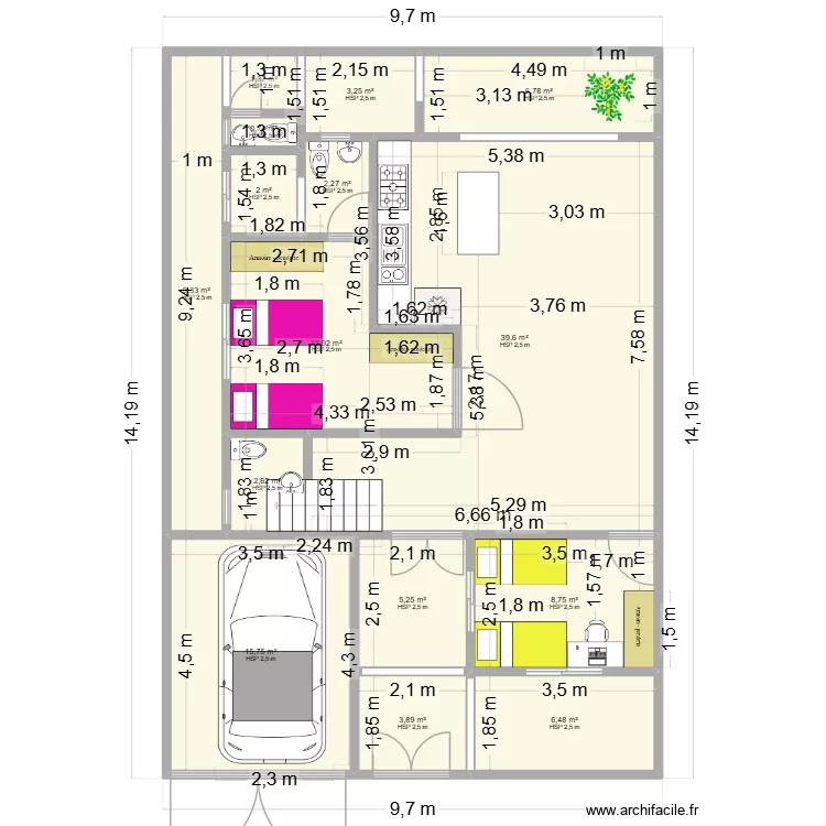 Plamo 3. Plano de 15  y 121 m²