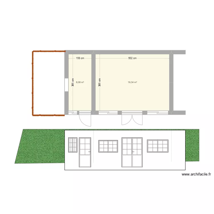 caseto herramientas. Plano de 
