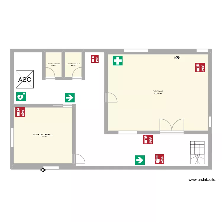 Segunda planta. Plano de 4 y 82 m² Segunda planta. Plano de 4 y 82 m²