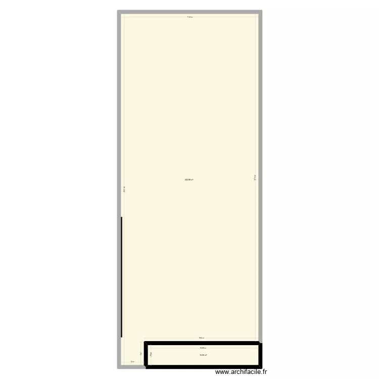cafeteria. Plano de 2  y 339 m²