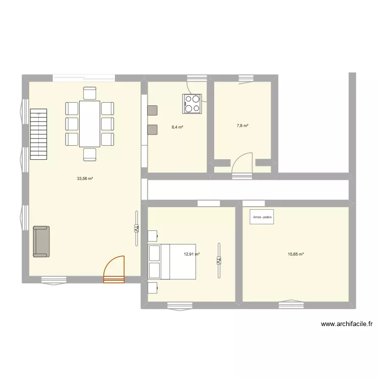 jhhfjf. Plano de 5  y 78 m²