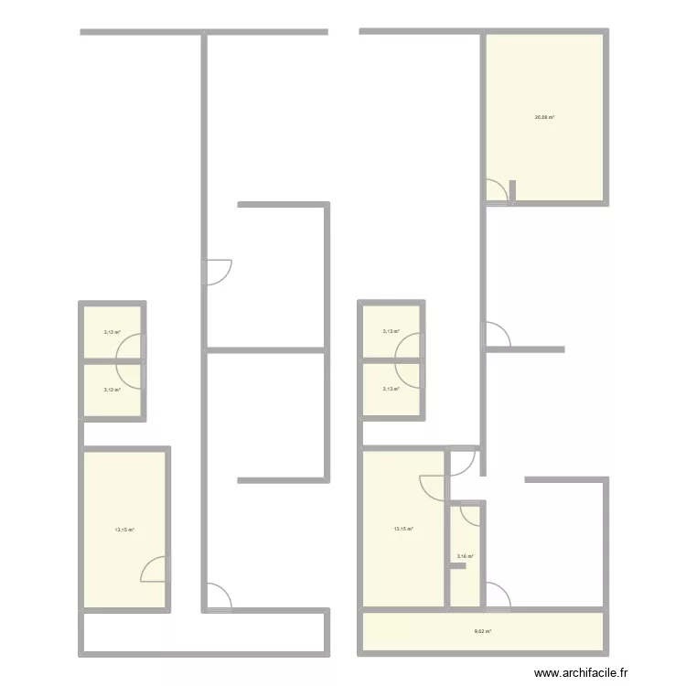 Casa peña guerra. Plano de 9 Habitaciones y 72 m² Casa peña guerra. Plano de 9 Habitaciones y 72 m²