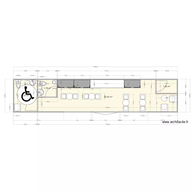 electrolineras. Plano de 4 Habitaciones y 28 m² electrolineras. Plano de 4 Habitaciones y 28 m²