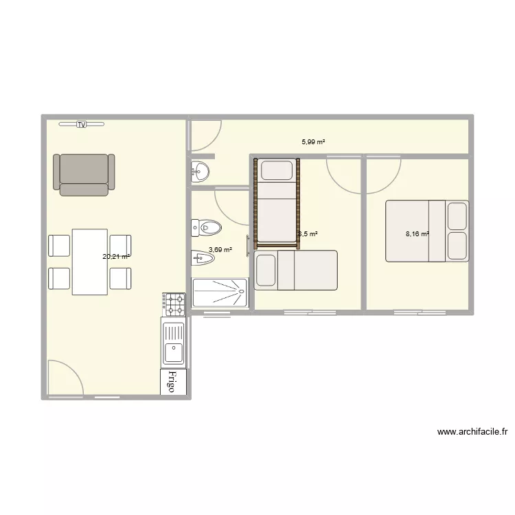 casa. Plano de 5 y 47 m² casa. Plano de 5 y 47 m²