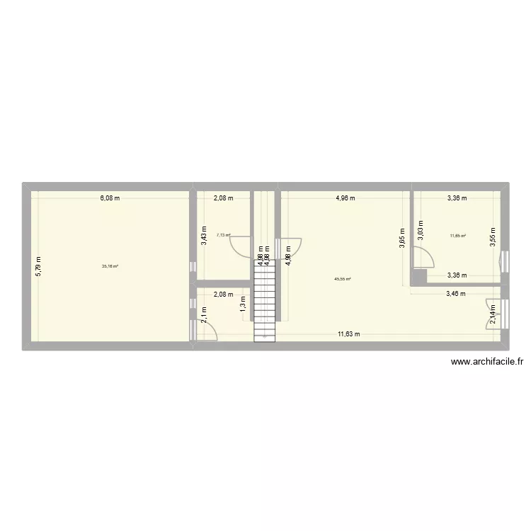 Quesa original planta baja. Plano de 4 Habitaciones y 100 m² Quesa original planta baja. Plano de 4 Habitaciones y 100 m²