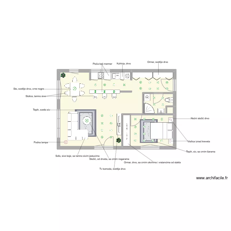 Zadatak 3. Plano de 4  y 56 m²
