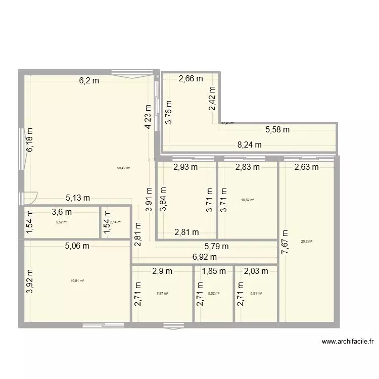casa naon2. Plano de 10 Habitaciones y 152 m² casa naon2. Plano de 10 Habitaciones y 152 m²