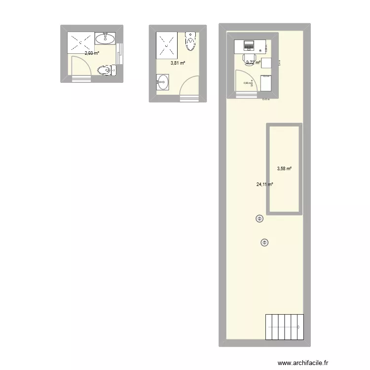 CASA. Plano de 5 Habitaciones y 46 m² CASA. Plano de 5 Habitaciones y 46 m²