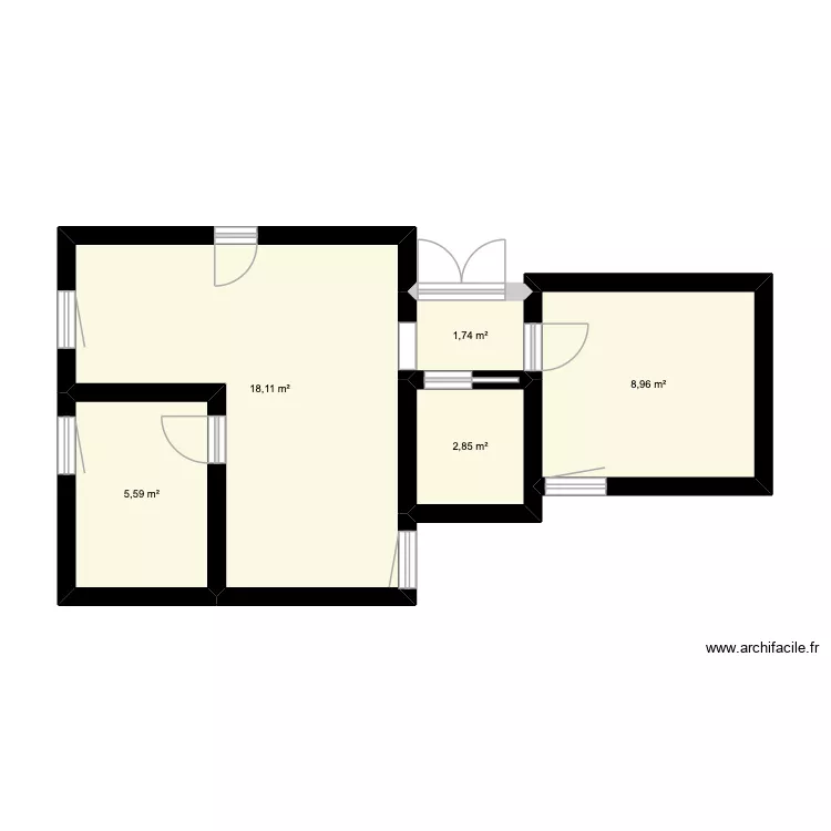BEJAR 68 INICAL 1. Plano de 5  y 37 m²