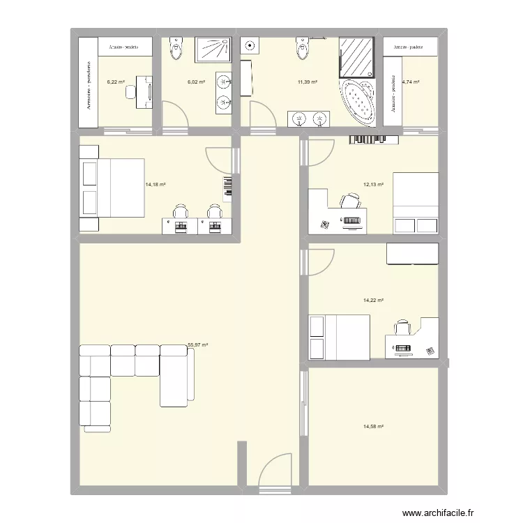 casita GRAN CAPITAN. Plano de 9  y 139 m²