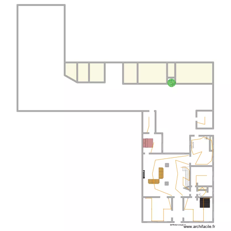 Casa Guay. Plano de 11 Habitaciones y 96 m²