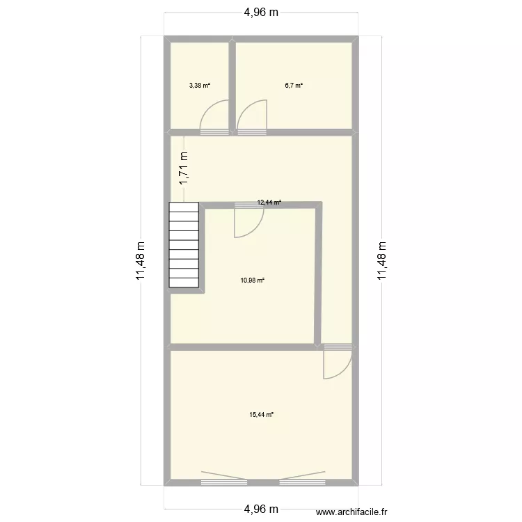 Raul house. Plano de 5 y 49 m² Raul house. Plano de 5 y 49 m²