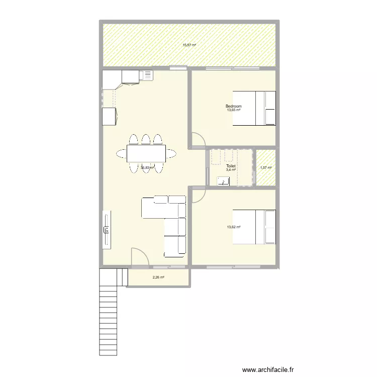 asdd. Plano de 7  y 87 m²