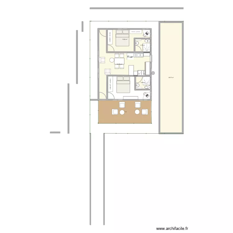 casa2 josefina. Plano de 5 Habitaciones y 74 m² casa2 josefina. Plano de 5 Habitaciones y 74 m²