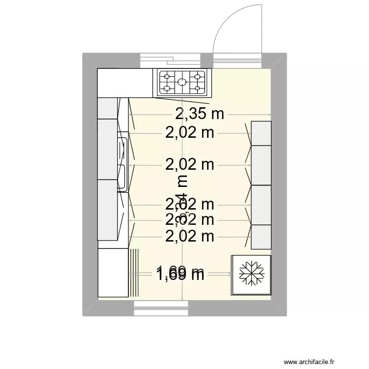 COCINAaa2. Plano de 1 y 11 m² COCINAaa2. Plano de 1 y 11 m²