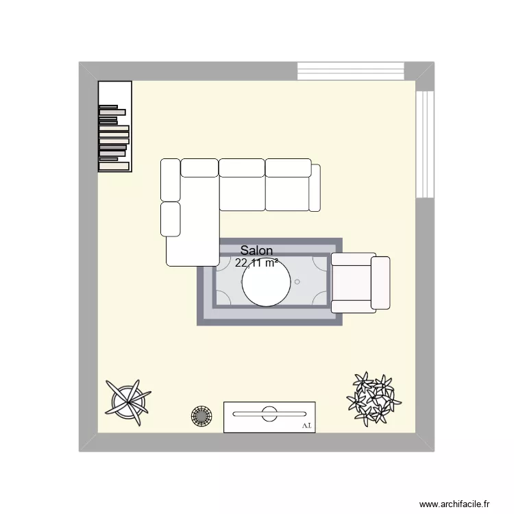  salon feng shui. Plano de 