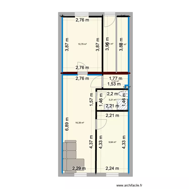 Casa arriba. Plano de 10 Habitaciones y 48 m² Casa arriba. Plano de 10 Habitaciones y 48 m²