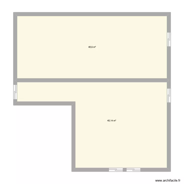ncb. Plano de 2 Habitaciones y 92 m²