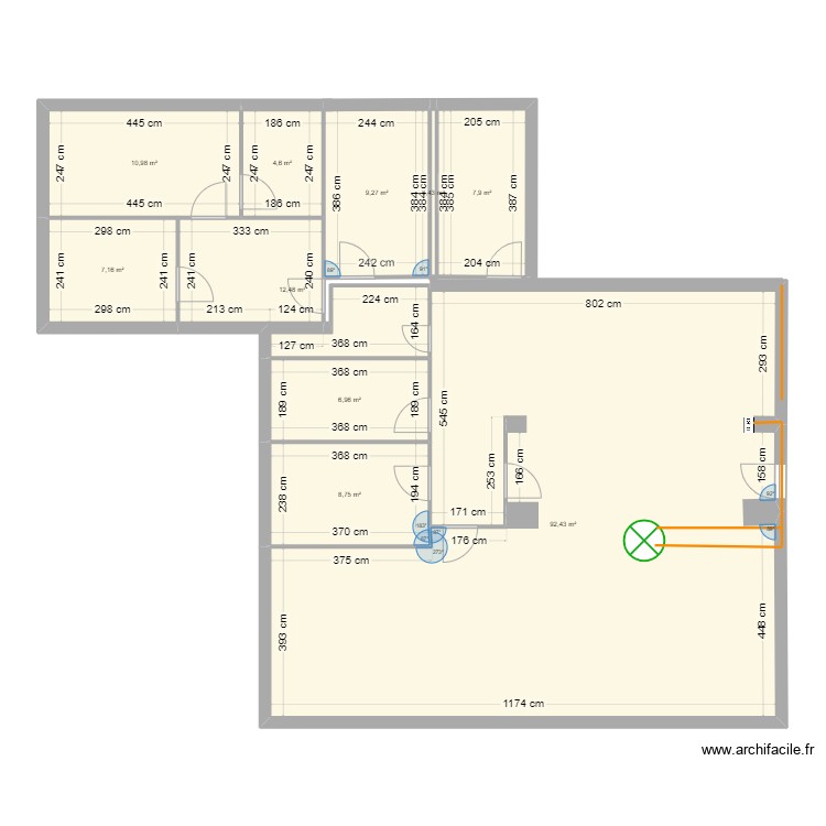 junior. Plano de 0 habitación y 0 m2