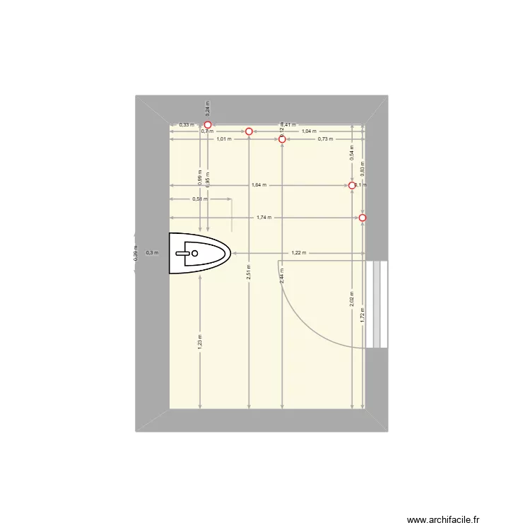 BC-Baño. Plano de 1 y 5 m² BC-Baño. Plano de 1 y 5 m²