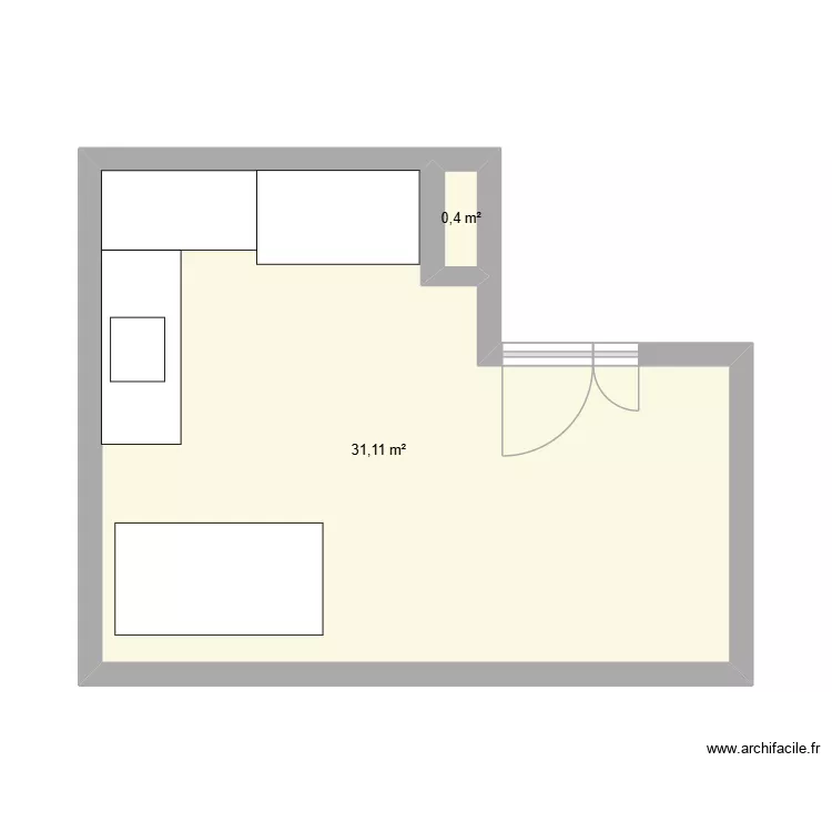 SALA LIMPIEZA. Plano de 2  y 32 m²