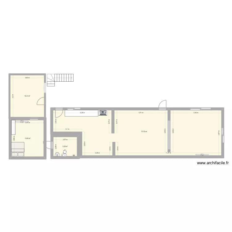 sammie house. Plano de 4 Habitaciones y 113 m² sammie house. Plano de 4 Habitaciones y 113 m²