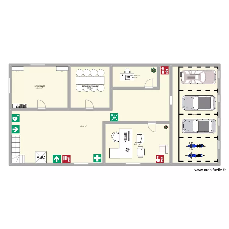 IPO Iker. Plano de 6  y 184 m²