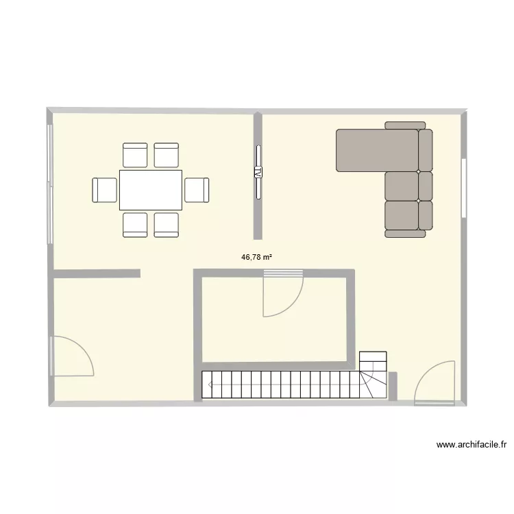 SALA-COMEDOR. Plano de 1 y 47 m² SALA-COMEDOR. Plano de 1 y 47 m²