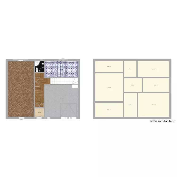 casa de ladrillo 2. Plano de 15 Habitaciones y 176 m² casa de ladrillo 2. Plano de 15 Habitaciones y 176 m²