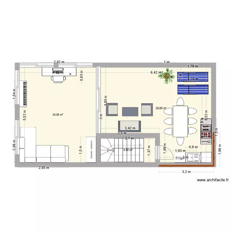 ROOFTOP BOSCH I LABRUS V2. Plano de 3  y 59 m²