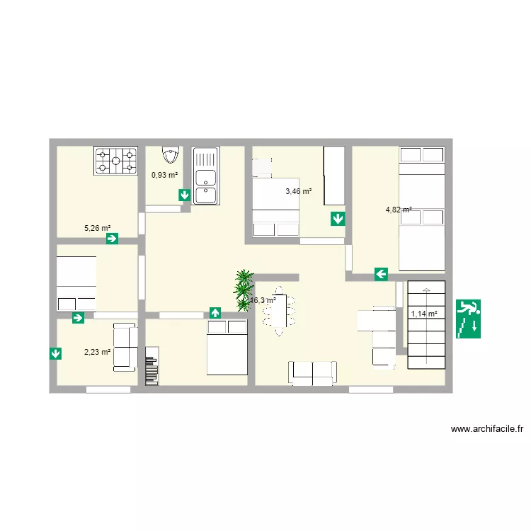 croquis . Floor plan with 
