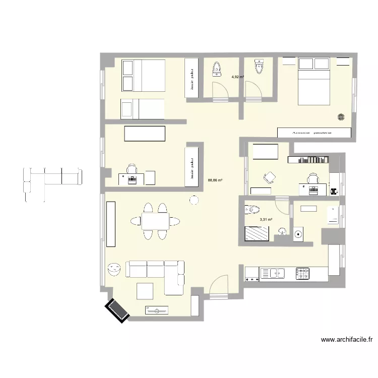 Almenares 21. Floor plan with 