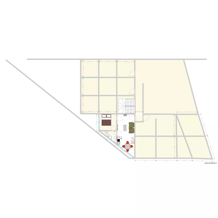 Charles appartments rdc. Floor plan with 
