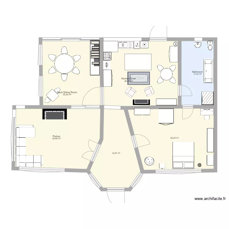 Maggies flat. Floor plan with 