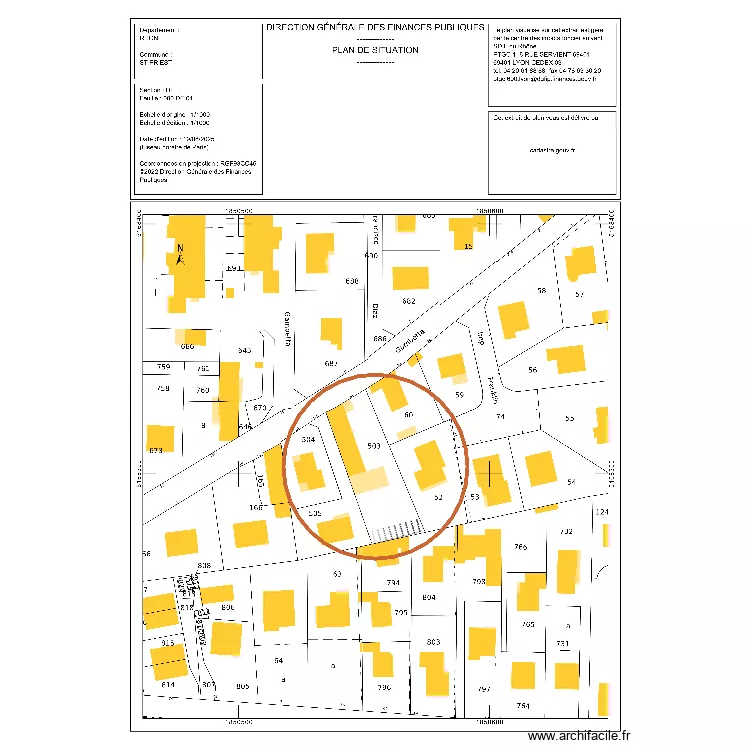 Parking Saint priest. Floor plan with 