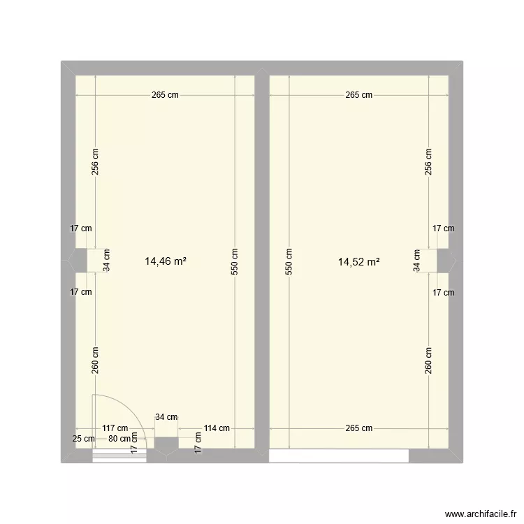 Quarto hospedes - Escoural. Floor plan with 
