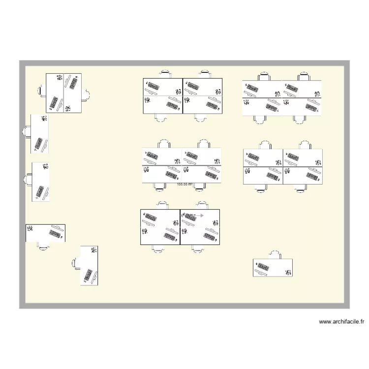 IT reorganisation. Floor plan with 
