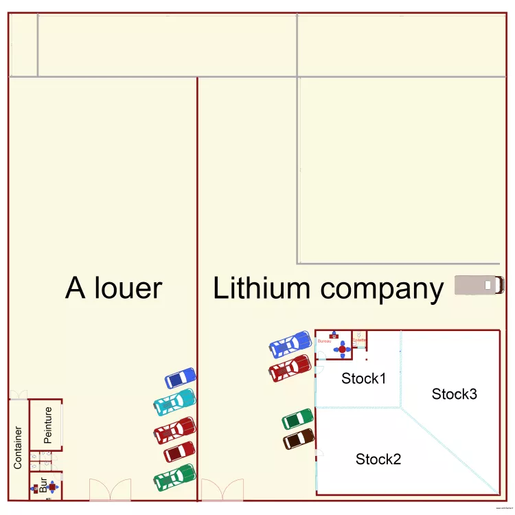 Quartier industriel etang piscicole. Floor plan with 