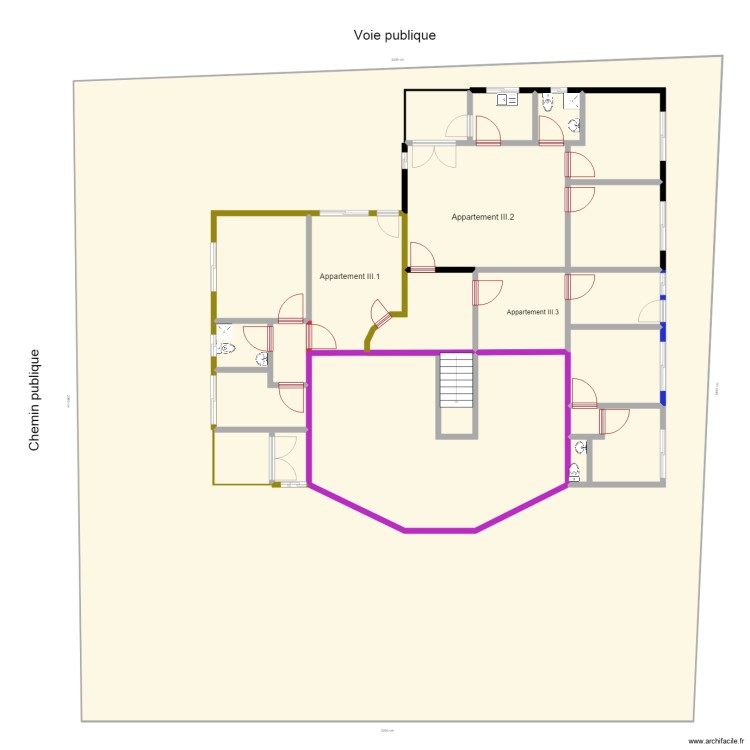 position appartement 3ème étage. Floor plan with 0 room and 0 m2 position appartement 3ème étage. Floor plan with 0 room and 0 m2