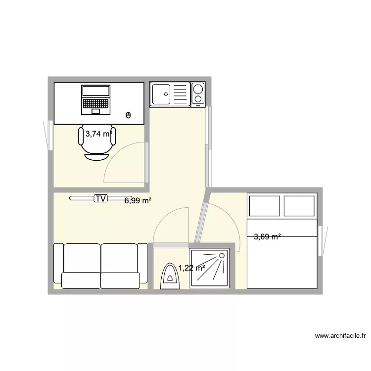 Outhouse L shape. Floor plan with Outhouse L shape. Floor plan with