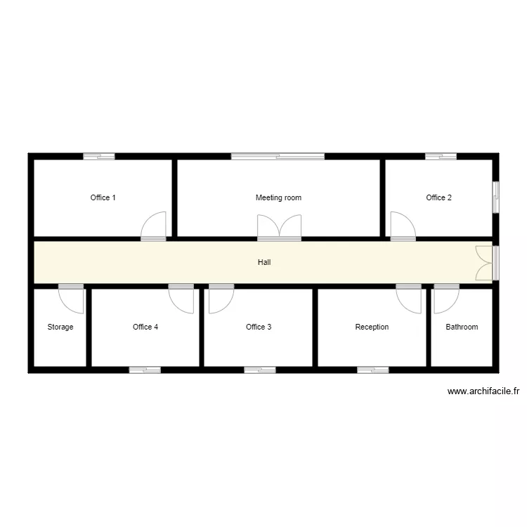 Office plan . Floor plan with 