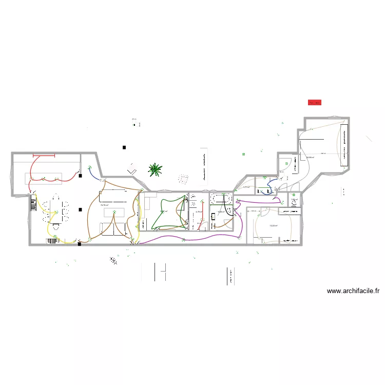 ferraz 54 cama principal invertida luces techo2. Floor plan with 