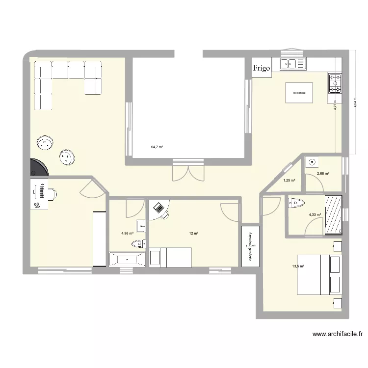 la maison-v3. Floor plan with 8  and 105 m²