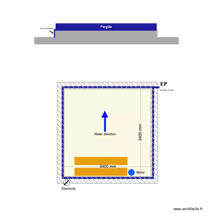 matos. Floor plan with 2 Rooms and 21 m²