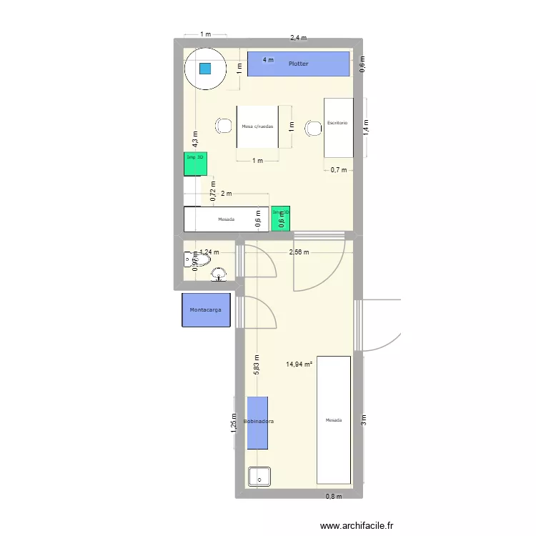 Perchero. Floor plan with Perchero. Floor plan with