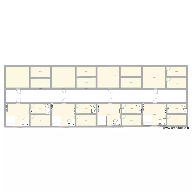 1 room. Floor plan with 