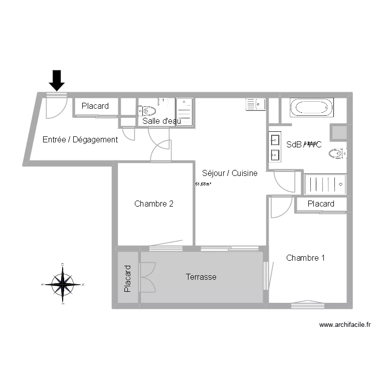 51960 RYLSKAYA. Floor plan with 7  and 73 m²