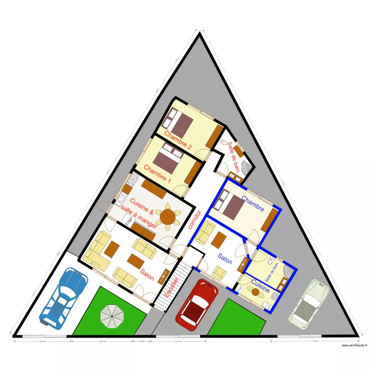 gangi vue en plan 1er etage. Floor plan with 