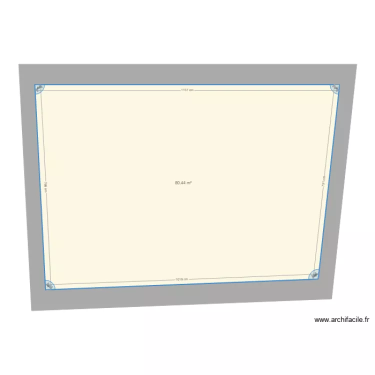st nicolas Etage 2 mur ext. Floor plan with 