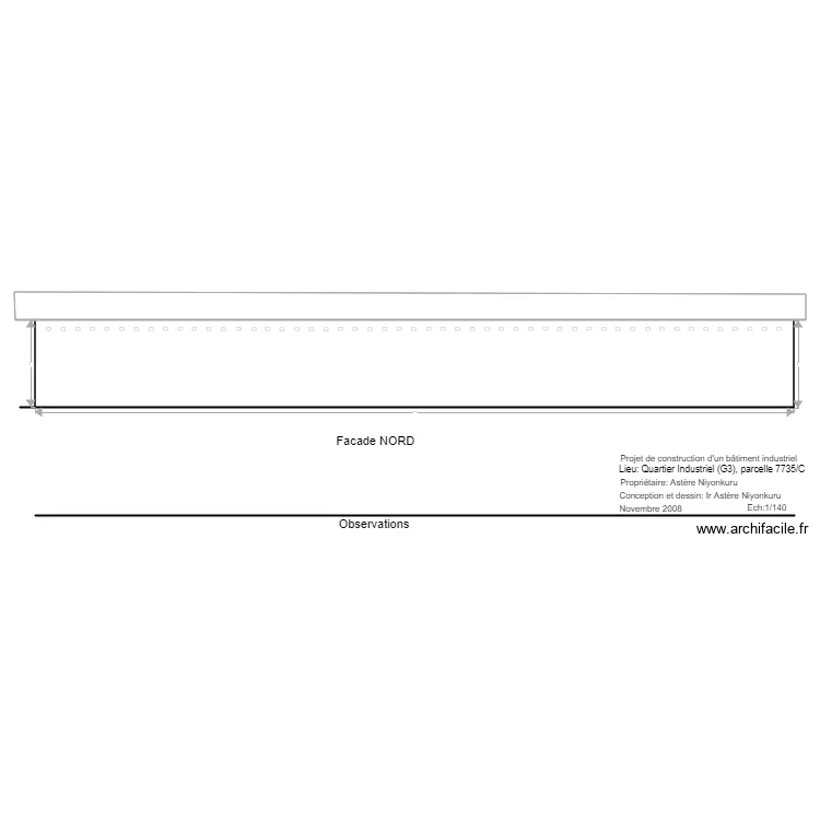 facade nord a3. Floor plan with 